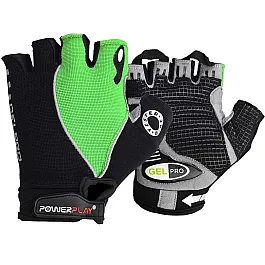 Велорукавички PowerPlay 5019 A Чорно-зелені S