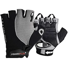 Велорукавички PowerPlay 5019 Чорно-сірі XS