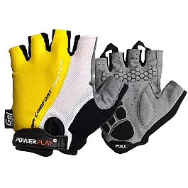 Велорукавички PowerPlay 5010 A Біло-жовті S