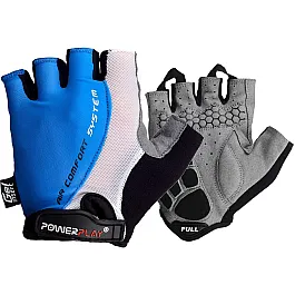 Велорукавички PowerPlay 5010 B Біло-блакитні S