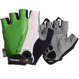 Велорукавички PowerPlay 5010 C Біло-зелені XXL