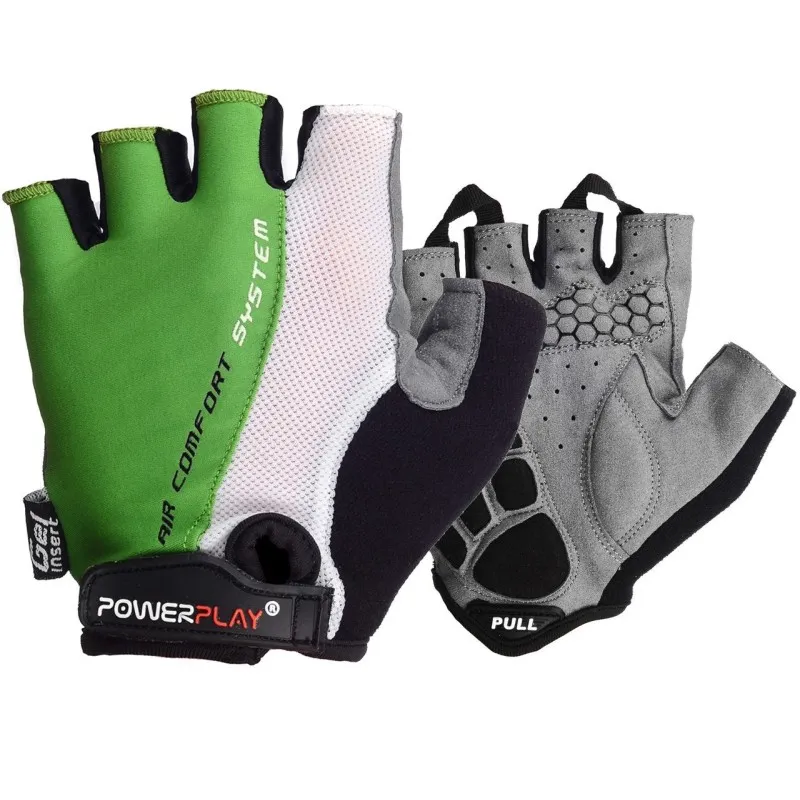 Велорукавички PowerPlay 5010 C Біло-зелені XXL фото товару