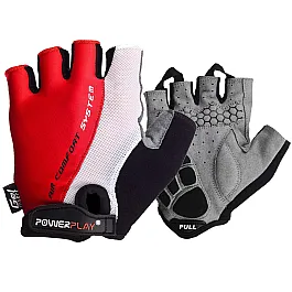 Велорукавички PowerPlay 5010 D Біло-червоні L