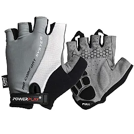 Велорукавички PowerPlay 5010 Біло-сірі S