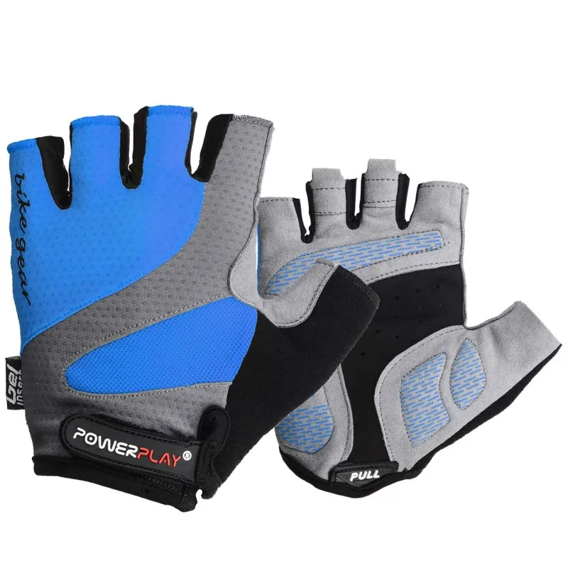 Велорукавички PowerPlay 5004 Сині L фото товару