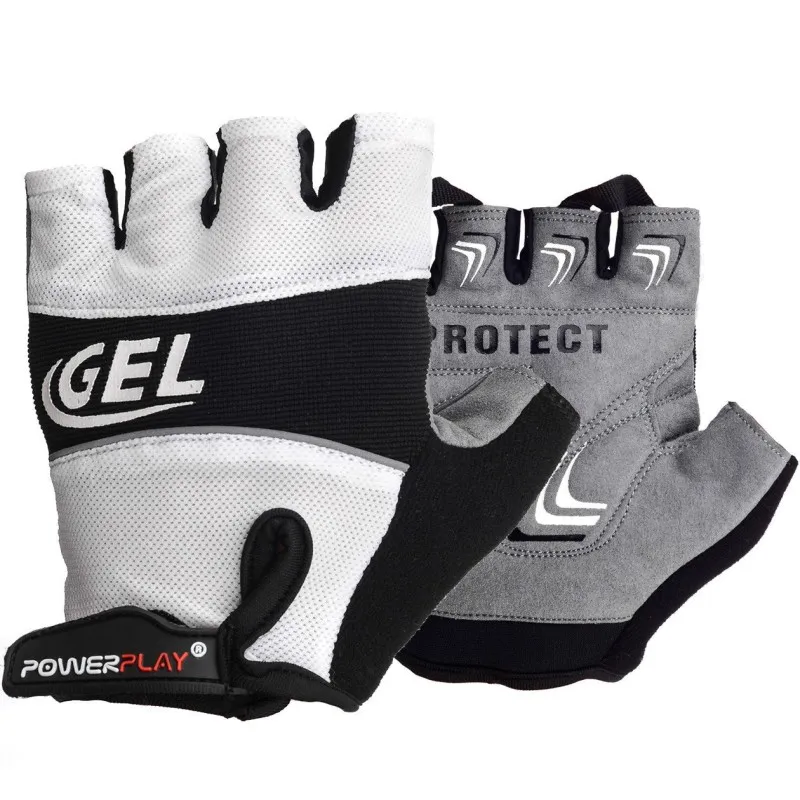 Велорукавички PowerPlay 1058 Білі S фото товару