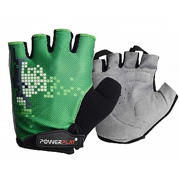 Велорукавички PowerPlay 002 C Зелені XS