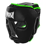 Боксерський шолом тренувальний PowerPlay 3068 PU + Amara Чорно-Зелений XS фото товара