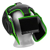 Боксерський шолом тренувальний PowerPlay 3068 PU + Amara Чорно-Зелений S фото товару