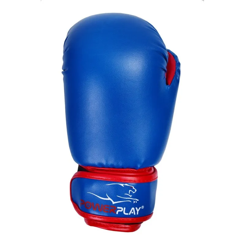 Боксерські рукавиці PowerPlay 3004 JR Синьо-Червоні 8 унцій фото товару