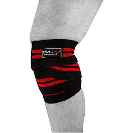 Бинты для коленей PowerPlay 2509 Черно-красные