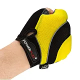 Велорукавички PowerPlay 5037 C Чорно-жовті XS фото товару