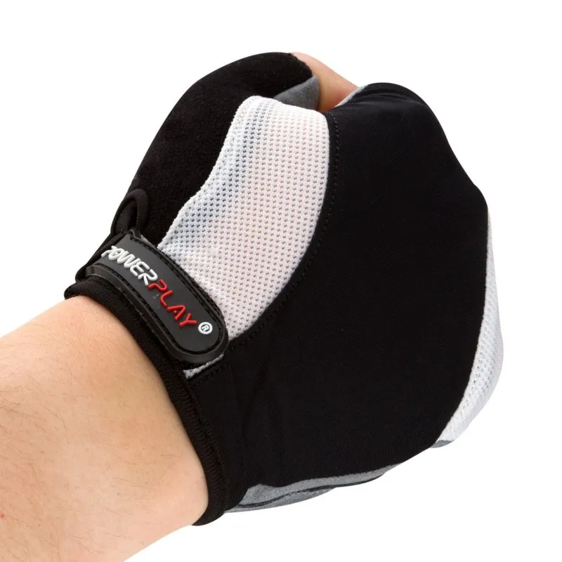 Велорукавички PowerPlay 5041 Чорно-білі S фото товару