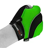 Велорукавички PowerPlay 5037 Чорно-зелені S фото товару