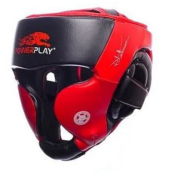 Боксерський шолом тренувальний PowerPlay 3031 Platinum Червоно-Чорний L