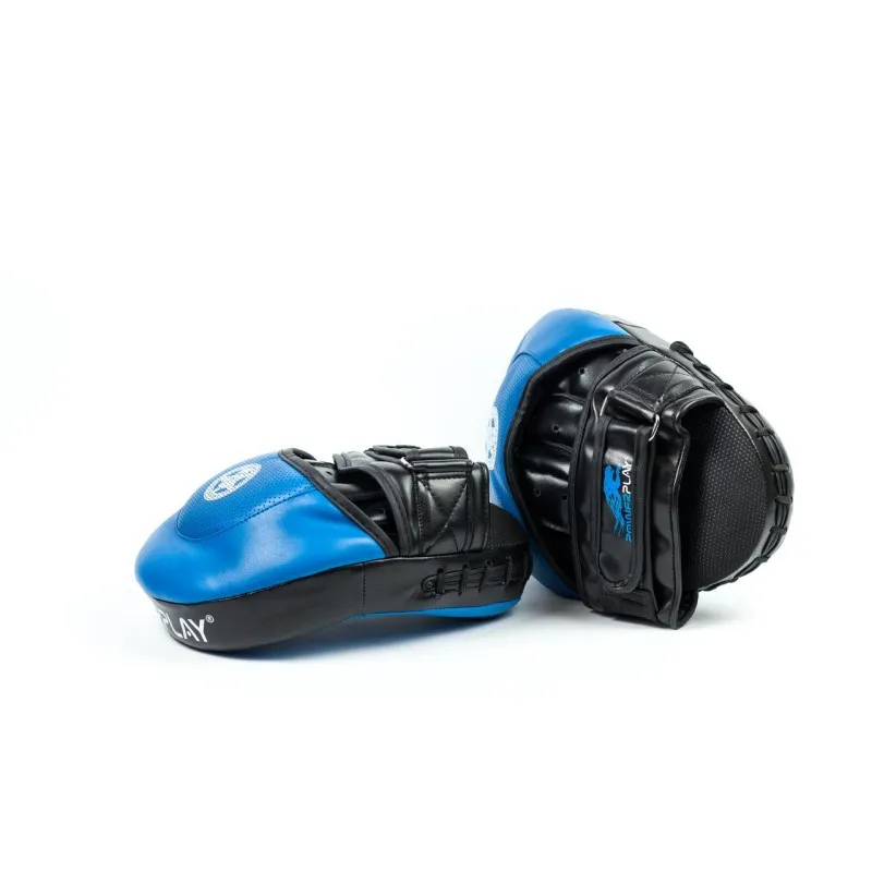 Лапи боксерські PowerPlay 3030 Синьо-Чорні PU [пара] фото товару