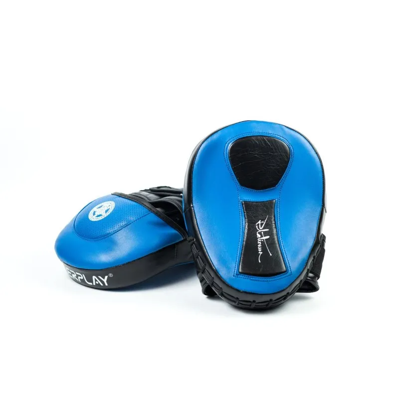 Лапи боксерські PowerPlay 3030 Синьо-Чорні PU [пара] фото товару