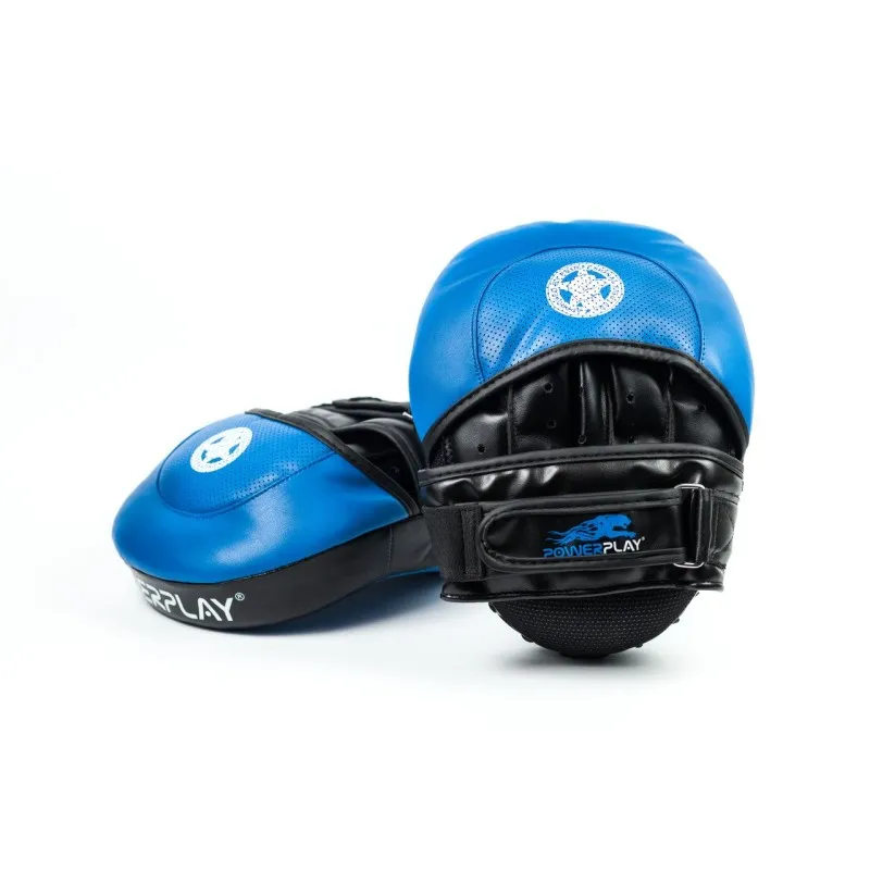 Лапи боксерські PowerPlay 3030 Синьо-Чорні PU [пара] фото товару