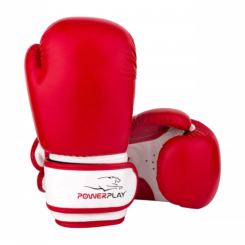 Боксерські рукавиці PowerPlay 3004 JR Червоно-Білі 8 унцій фото товара