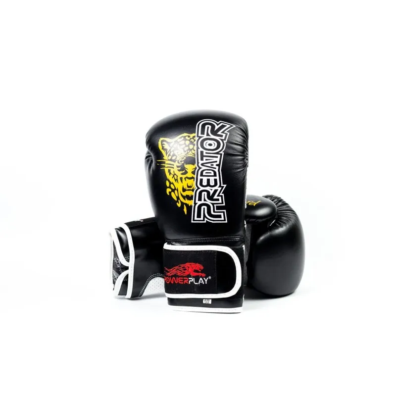 Боксерські рукавиці PowerPlay 3009 Чорні 8 унцій фото товара