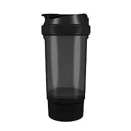 Шейкер спортивний Shake360 500ml з контейнером Black