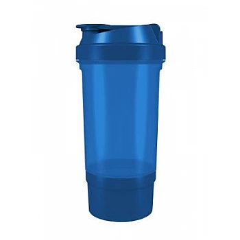 Шейкер спортивний Shaker 360 500ml з контейнером Blue