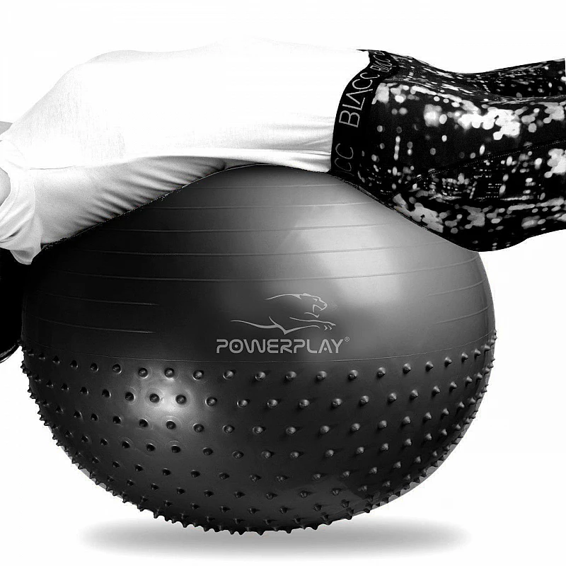 Мяч для фітнеса PowerPlay 4003 75см Темно сірий фото товара