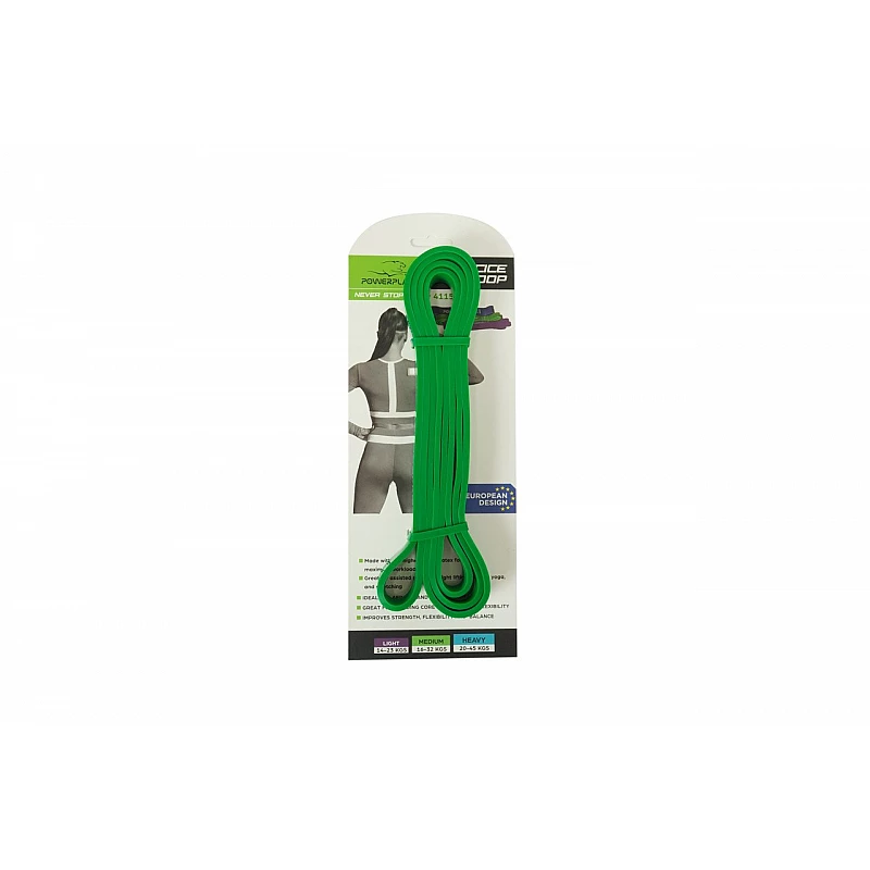 Резина для тренировок PowerPlay 4115 Green(16-32kg) фото товара