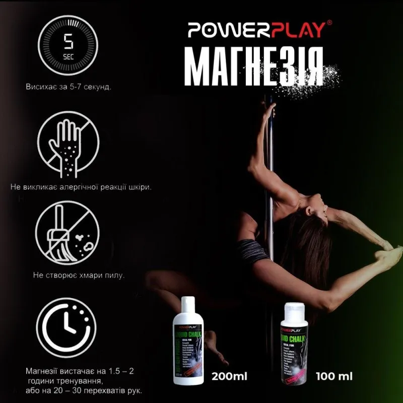 Магнезія спортивна (рідка) PowerPlay 200 мл. фото товару