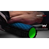 Масажний ролик PowerPlay 4025 Чорно-Зелений. фото товару