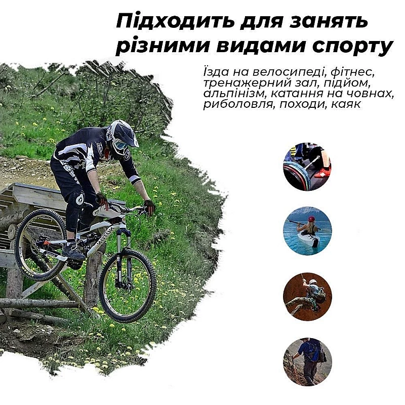 Велорукавички  PowerPlay 6556 Сірі XL фото товару