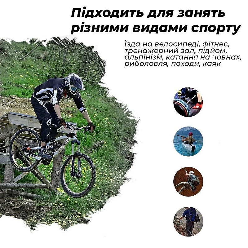Велорукавички PowerPlay 002 B Червоні M фото товару