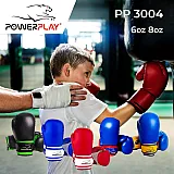 Боксерські рукавиці PowerPlay 3004 JR Синьо-Червоні 8 унцій фото товару