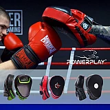 Лапи боксерські PowerPlay 3041 Чорно-Червоні PU [пара] фото товару