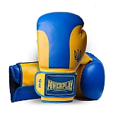 Боксерські рукавиці PowerPlay 3021 Ukraine Синьо-Жовті 12 унцій фото товару