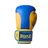 Боксерські рукавиці PowerPlay 3021 Ukraine Синьо-Жовті 16 унцій фото товару
