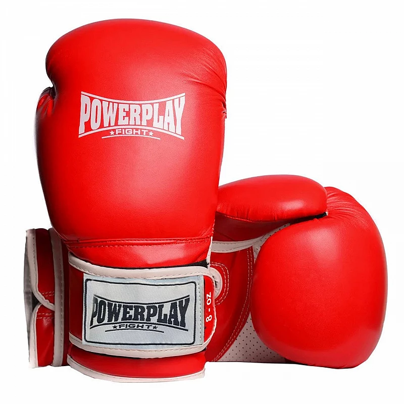 Боксерські рукавиці PowerPlay 3019 Червоні 8 унцій фото товару