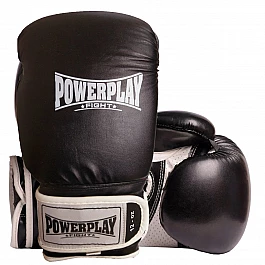 Боксерські рукавиці PowerPlay 3019 Чорні 12 унцій