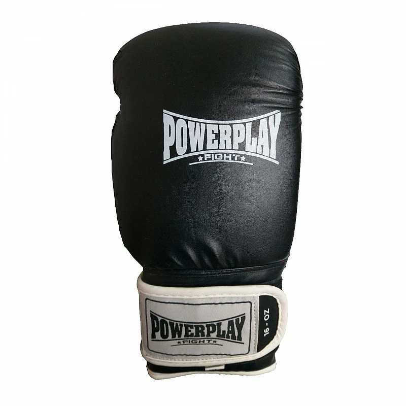 Боксерські рукавиці PowerPlay 3019 Чорні 16 унцій фото товару