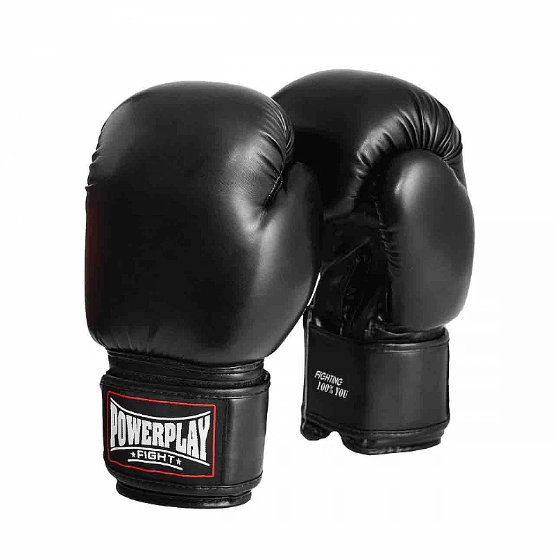 Боксерські рукавиці PowerPlay 3004 Чорні 10 унцій фото товару
