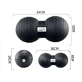 Набір масажних мячиків PowerPlay 4007 Чорні (3 шт) фото товару