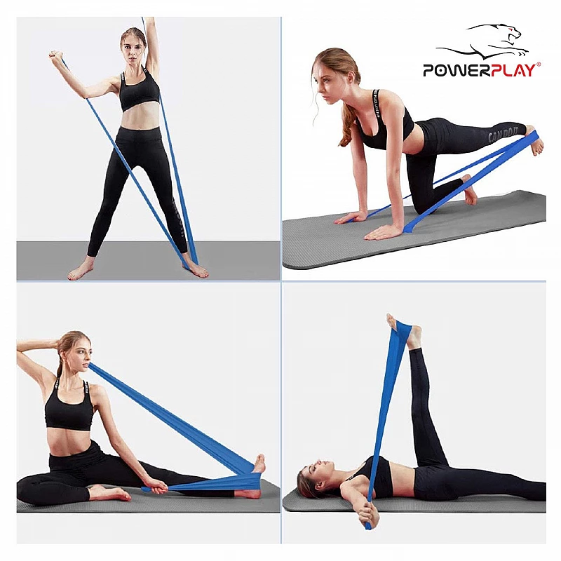Лєнта еспандер PowerPlay 4112 Light Синя (200*15*0.4мм, 6.8кг) фото товару