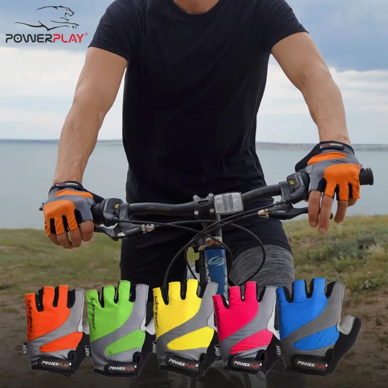 Велорукавички PowerPlay 5004 C Зелені XL фото товару