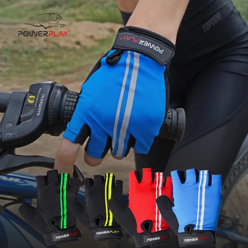 Велорукавички PowerPlay 5031 A Блакитні XL фото товару