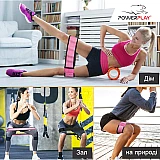 Резинка для фітнеса тканева PowerPlay 4111 S  Сірий (d_64cm) фото товару