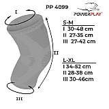 Наколінники спортивні PowerPlay 4099 Черні L/XL (пара) фото товару