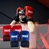 Боксерські рукавиці PowerPlay 3015 Сині [натуральна шкіра] 10 унцій фото товару