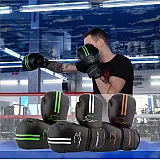 Боксерські рукавиці PowerPlay 3016 Чорно-Зелені 14 унцій фото товару