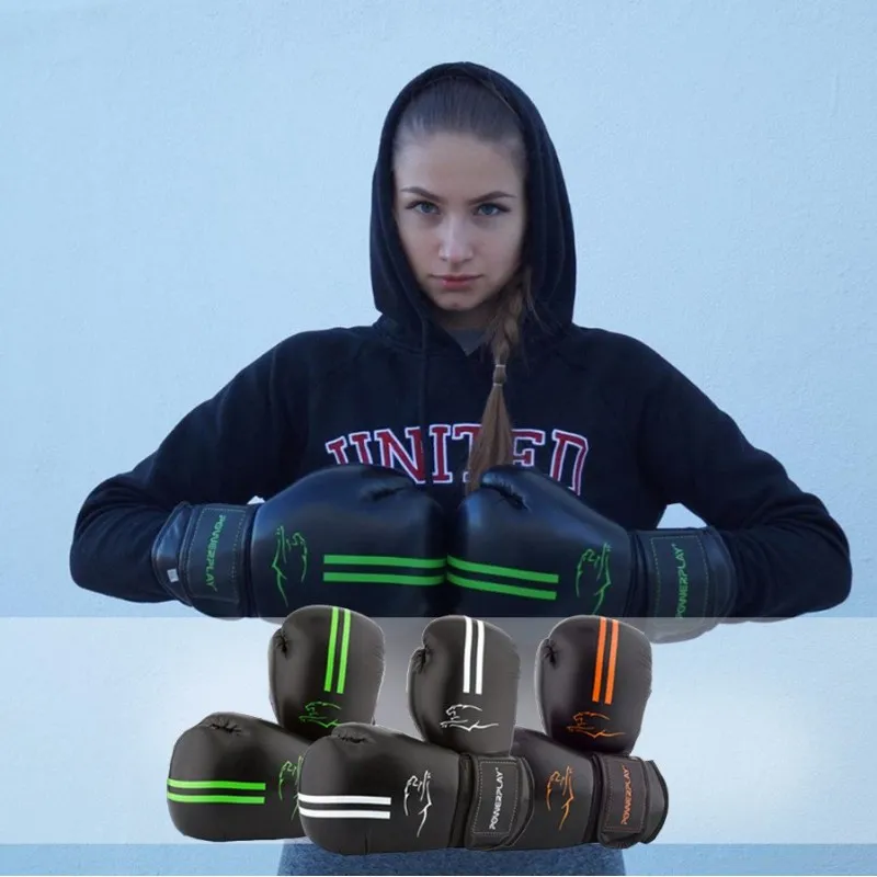 Боксерські рукавиці PowerPlay 3016 Чорно-Білі 14 унцій фото товара