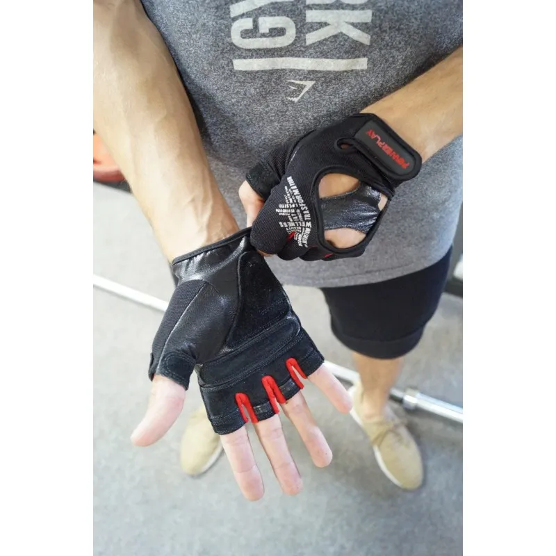 Рукавички для фітнесу PowerPlay 2222 Чорні M фото товару
